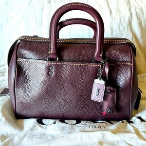 Coach 1941 Rogue Satchel EUC in Oxblood with Red interior